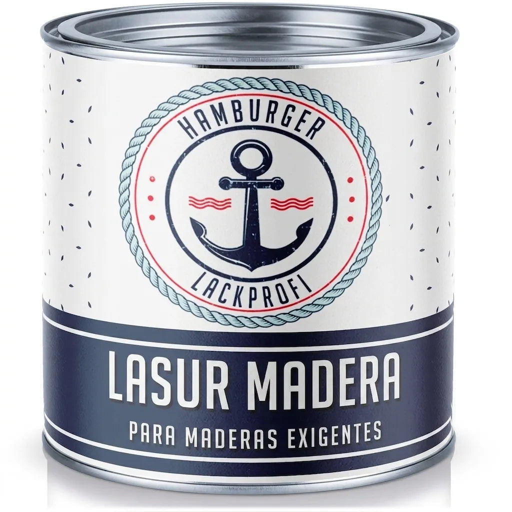 Lata de esmalte para madera Hamburger Lackprofi. Barniz protector para maderas exigentes.