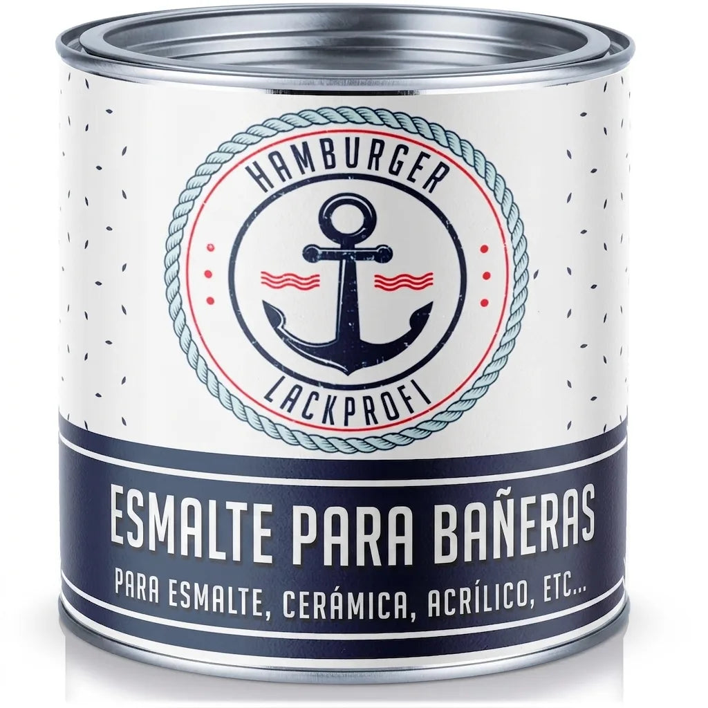 Bote de pintura para bañeras marca Hamburger Lackprofi. Para esmalte, cerámica, acrílico.
