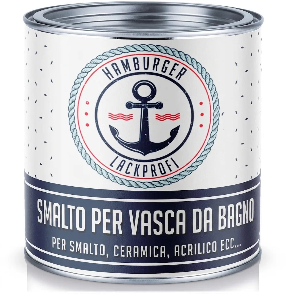 Vernice per vasca da bagno Hamburger Lackprofi per smalto, ceramica e acrilico, in latta bianca.