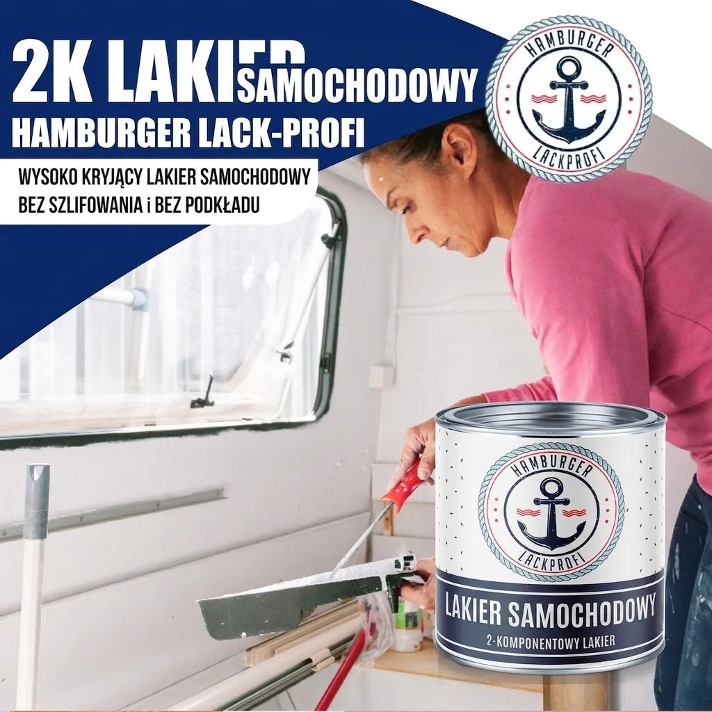 Lakier samochodowy 2K zestaw bez zmartwień (X500) z akcesoriami XXL - Hamburger Lack-Profi