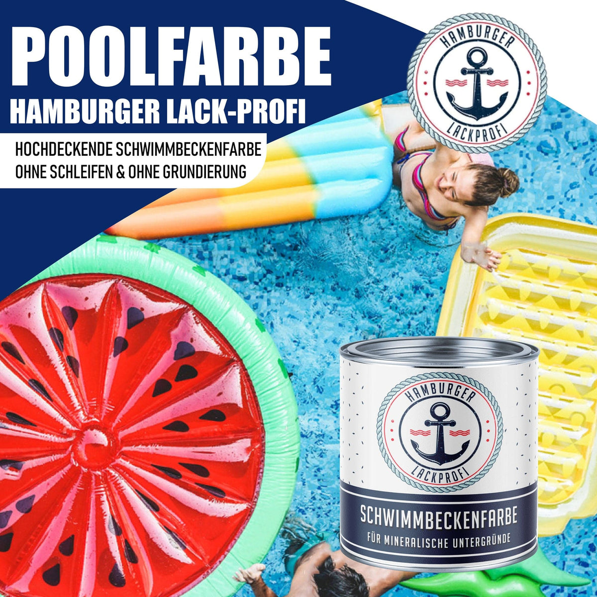 Hamburger Lack-Profi lakiery i powłoki Hamburger Lack-Profi farba do basenów - wysoko kryjąca farba do basenów