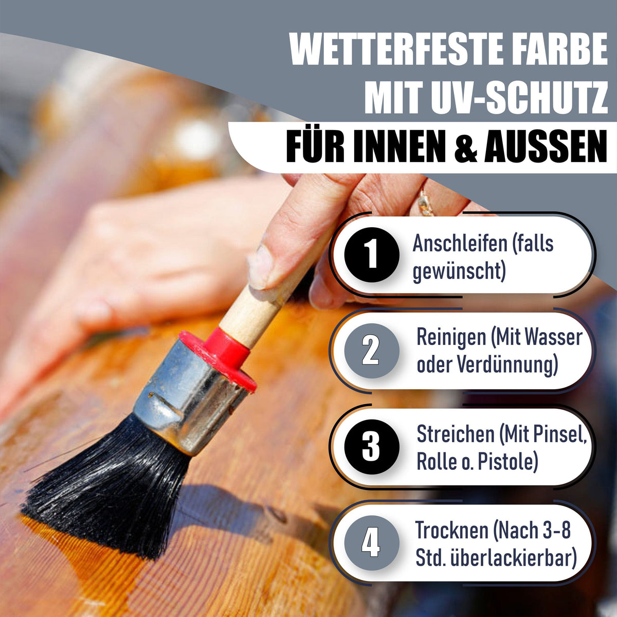Lausitzer Farbwerke lakiery i powłoki Lausitzer Farbwerke lakier do łodzi z zestawem do malowania (X300) i rozcieńczalnikiem (1 L) - oferta oszczędnościowa 30%