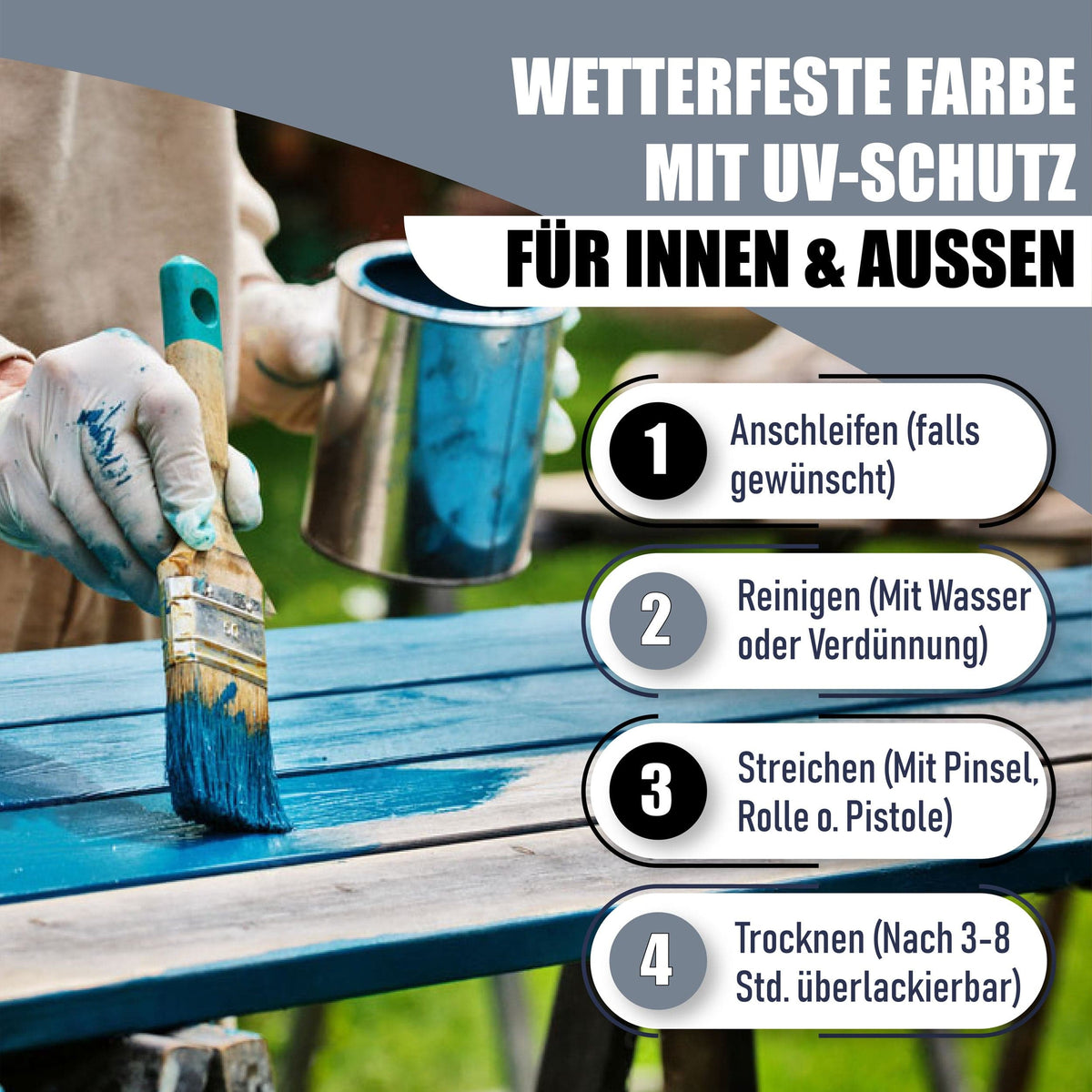 Lausitzer Farbwerke lakiery i powłoki Lausitzer Farbwerke lakier kolorowy z zestawem do malowania (X300) i rozcieńczalnikiem (1 L) - oferta oszczędnościowa 30%