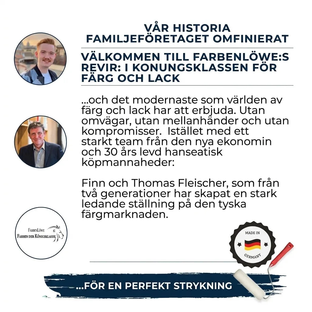 FarbenLöwe presenterar sin historia, vision för färger av kunglig klass och Made in Germany-kvalitet.