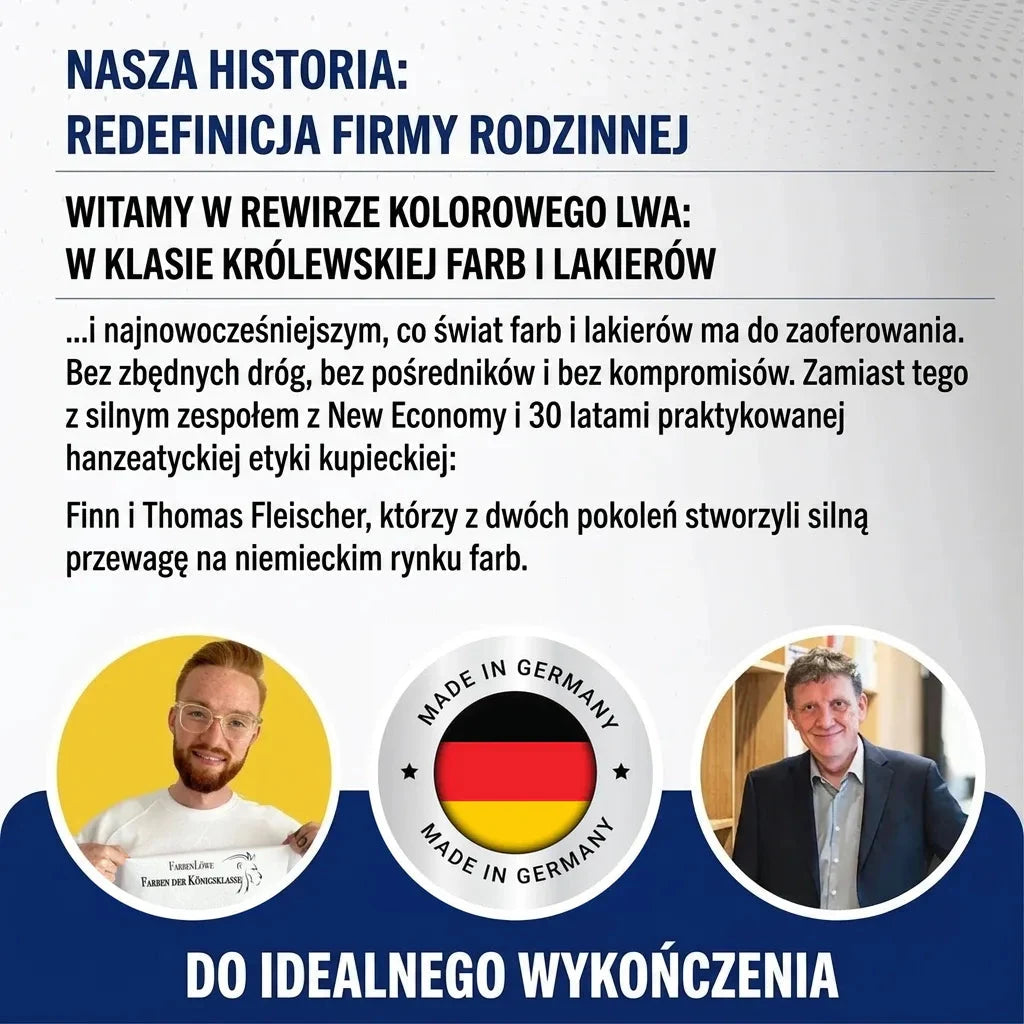 FarbenLöwe: Niemieckie farby i lakiery premium „Made in Germany”. Rodzinna firma dla idealnego wykończenia.