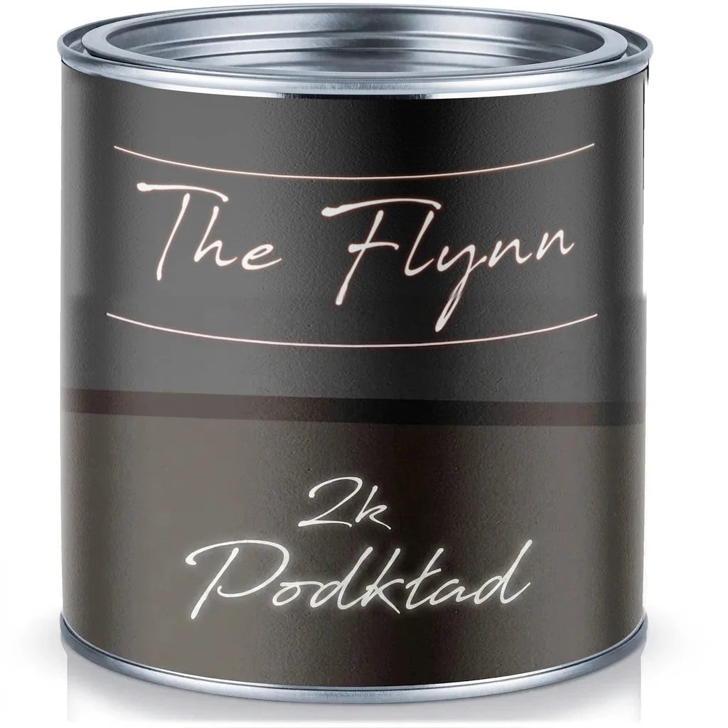 Ciemna puszka z etykietą: "The Flynn 2k Grundierung".